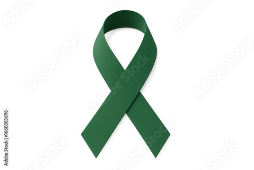 Wallpaper Mural Green awareness ribbon representing mental health advocacy, solidarity with multiple causes, isolated on transparent background for versatile graphic design applications Torontodigital.ca