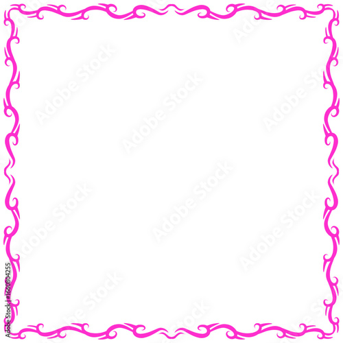 Decorative pink border design with intricate swirls, ideal for invitations or creative projects