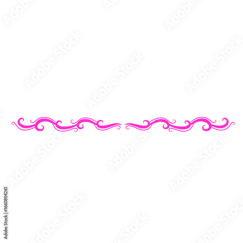 Decorative pink swirl border design suitable for invitations, greeting cards, or digital art