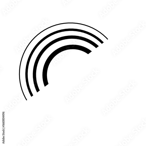 Abstract design featuring curved lines in black and white, creating a modern artistic background