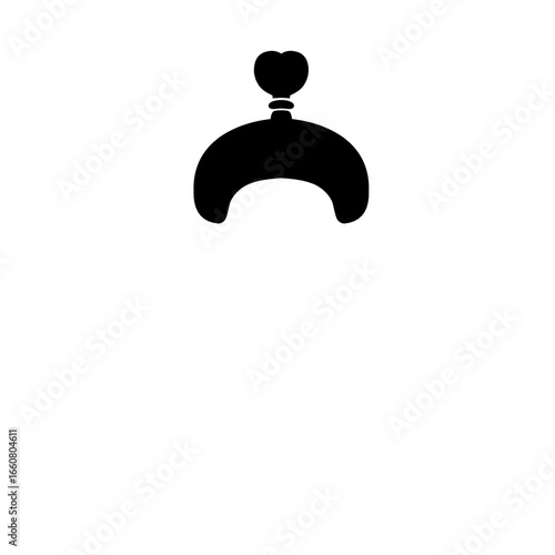 Silhouette of a person with a unique hairstyle against a plain background, illustrating creativity