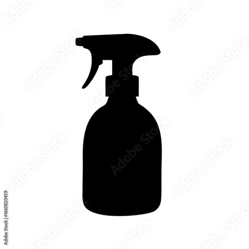 Silhouette of a cleaning spray bottle for household or gardening use