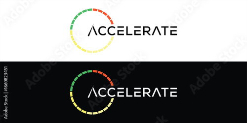 Acceleration logo design template logo graphic design vector illustration. Symbol, icon, creative.