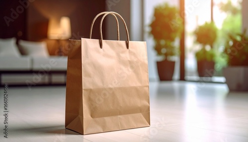 Wallpaper Mural Image of a single brown paper bag stretched out over the handle Torontodigital.ca