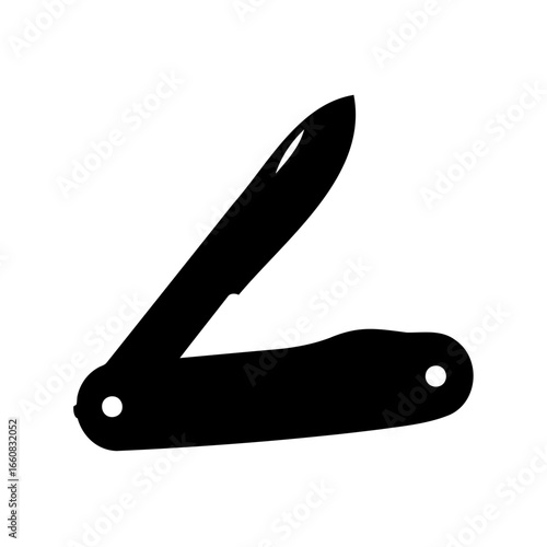 Pocket knife silhouette icon