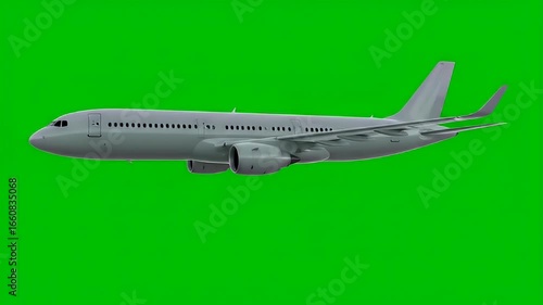 Wallpaper Mural Airplane against green screen Torontodigital.ca