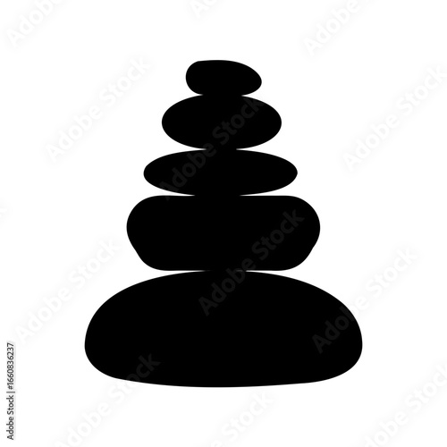 Silhouette of stacked stones
