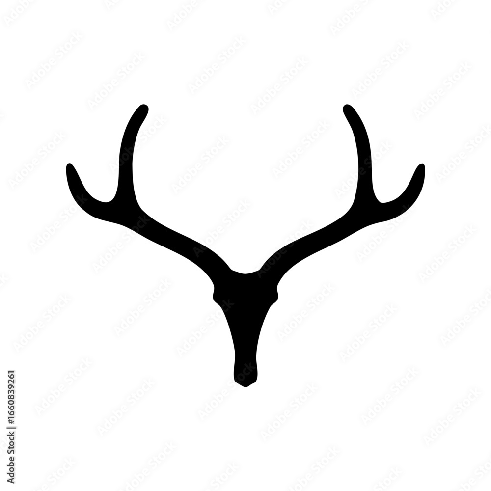 custom made wallpaper toronto digitalDeer Antlers Silhouette Icon - Black silhouette of deer antlers, symbolizing wildlife, hunting, stag horns, rustic lodge decor, wilderness, and outdoor adventure themes.
