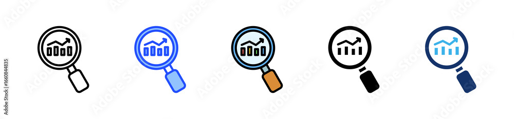 Market Research Icon Collection With Multiple Styles Market Research Icon Collection With Multiple Styles