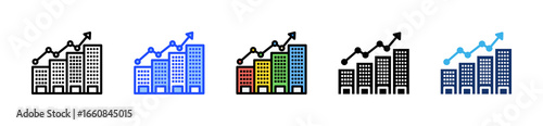 Enterprise Growth Icon Collection With Multiple Styles