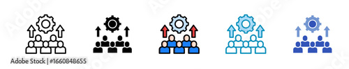 Community Development  Icon Set Multiple Style Collection
