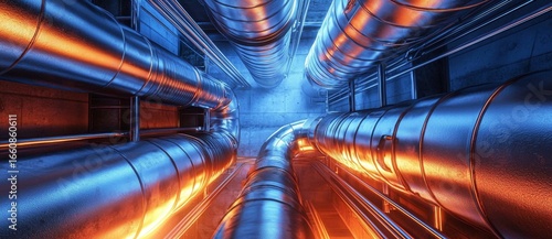 Sleek and functional design of ceiling-mounted air conditioning systems.