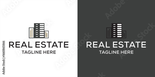 Property Real Estate Logo design creative concept vector template