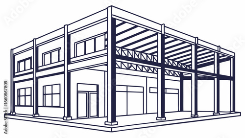 blueprint of a building under construction.
