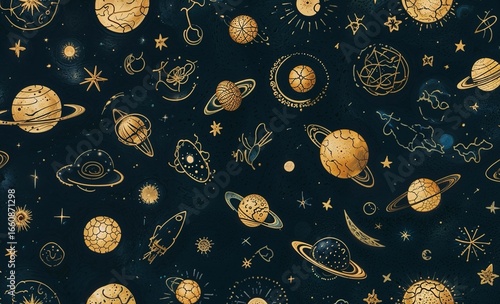 seamless pattern background astro