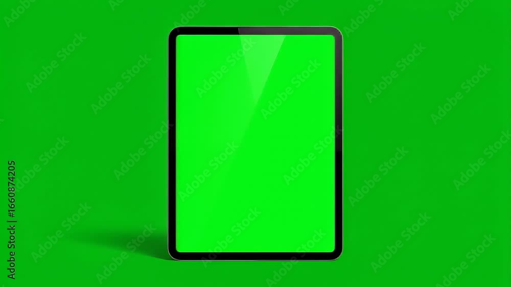 Tablet with green screen for chroma key compositing and digital mockup Tablet with green screen for chroma key compositing and digital mockup