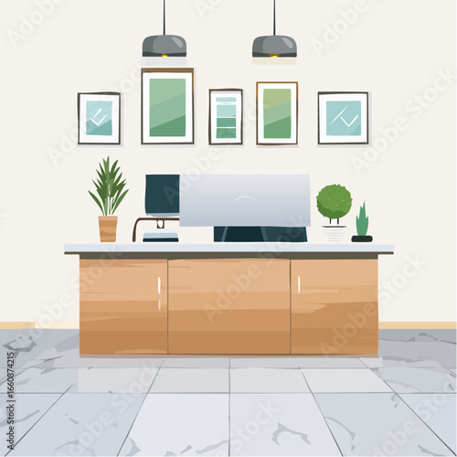 Wooden reception
2