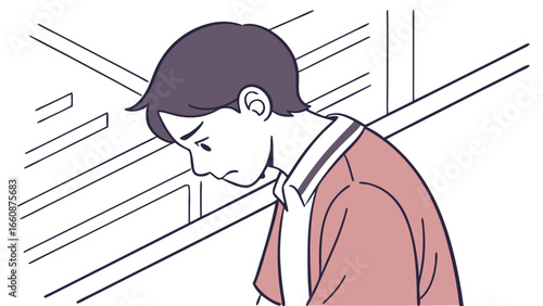 A man experiencing stress or sadness.