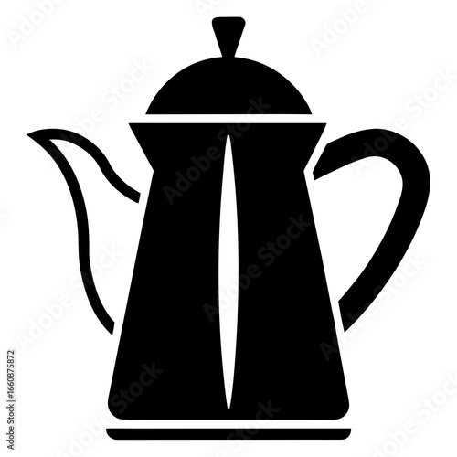 Minimal Coffee Pot Silhouette Vector