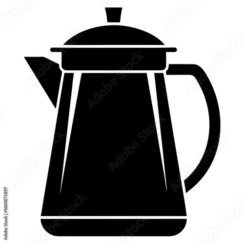 Minimal Coffee Pot Silhouette Vector