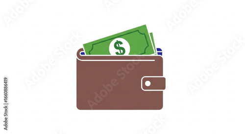 Wallet with money cash currency savings finance investment wealth dollar earnings income payment and budgeting concept