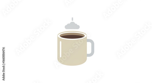 Coffee cup with whipped cream vector illustration for cafe menu and beverage related designs and advertising use