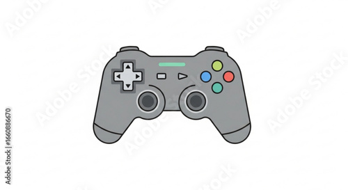 Gaming controller vector illustration for console games and pc games with gamepad and joystick design element