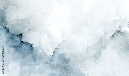 Abstract watercolor wash in muted greys and whites