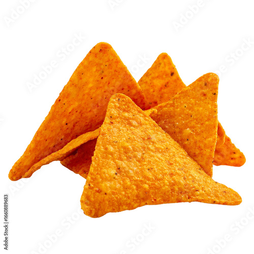  Doritos chips with nacho cheese flavor, white background
