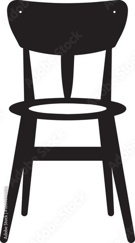 chair icon black vector illustration