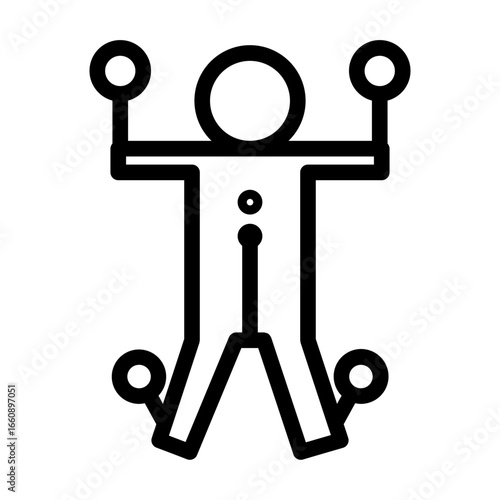 voodoo doll line icon