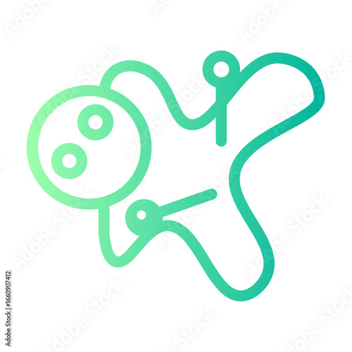 voodoo doll gradient icon