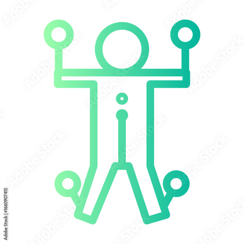 voodoo doll gradient icon
