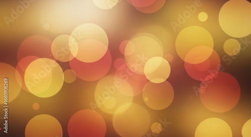 Wallpaper Mural Abstract Golden Bokeh Background with Warm Circular Light Effects Torontodigital.ca