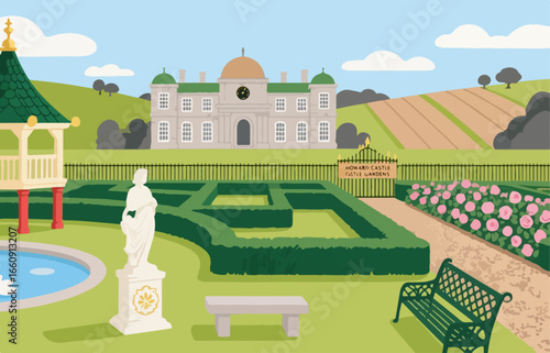 Yorkshire Howard Castle vector map