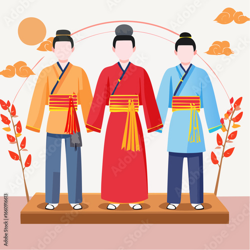 Traditional Chinese Clothing Illustration: Cultural Heritage