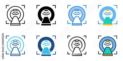 MRI Scan icon set multiple style collection 
