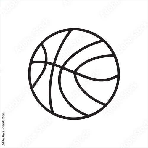 Basketball Icon Vector for Sports Apps and Games