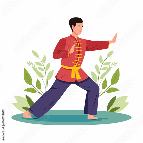 Tai Chi Master: Traditional Chinese Martial Arts Illustration