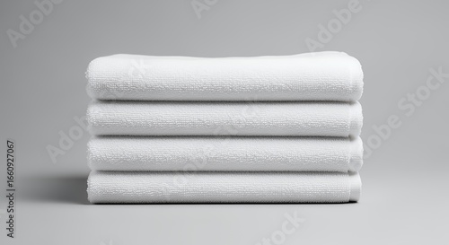 Stack of Fresh White Towels