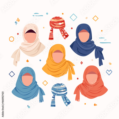 Hijab Fashion Styles: Diverse Colorful Headscarf Collection