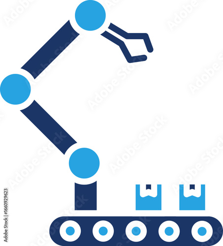 Automation Industry Color Icon , Automation Industry Icon – Smart Manufacturing, Robotics, Industrial Process Automation	