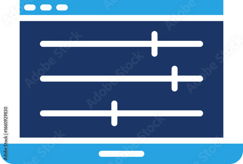 greater control color icon, greater control icon – settings, management, dashboard, access control symbol