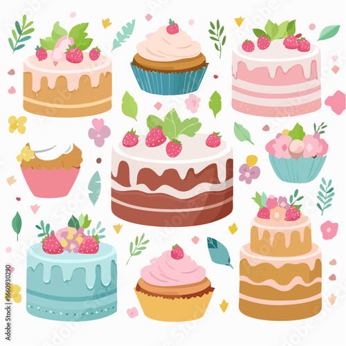 Whimsical Cake & Cupcake Collection