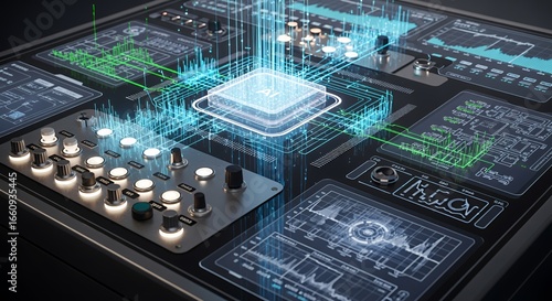 AI Processor Futuristic Technology Interface