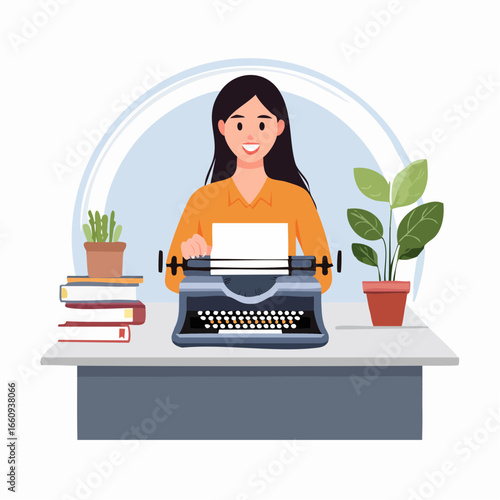 Writer at Typewriter: Literary Art