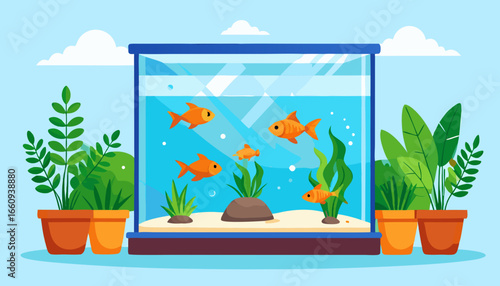 Serene Aquarium: A Miniature Aquatic World