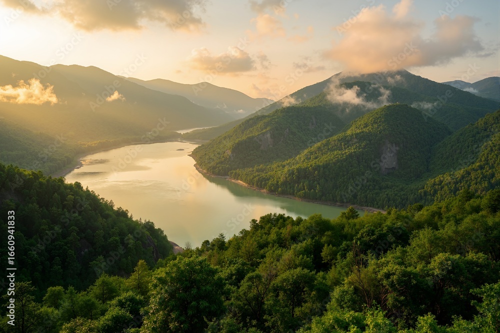 Fototapeta premium mountain landscape in the morning