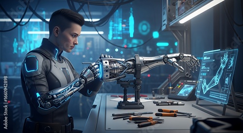 Cyberpunk Mechanic: Futuristic Robotics Repair
