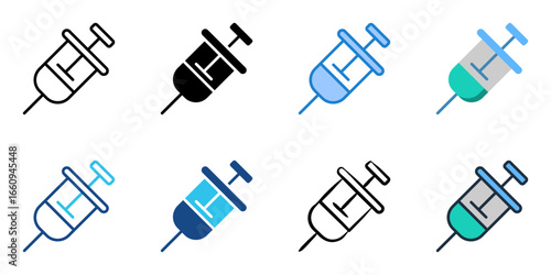 Injection icon set multiple style collection 
